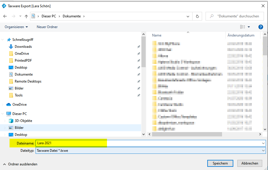 TXWINT_SpeichernDialog
